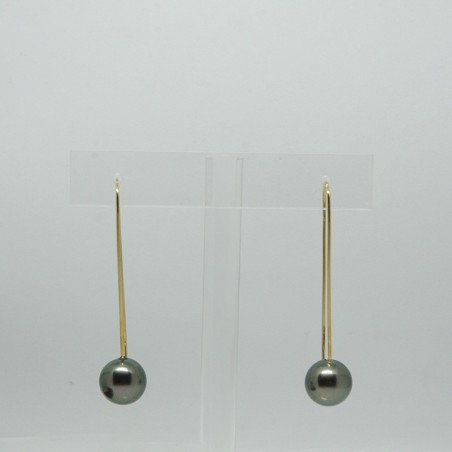 Boucles d'oreilles Agniela - Perle et or