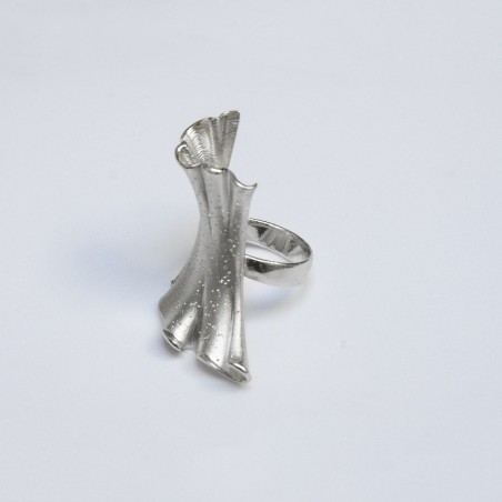 Bague Drapé "jupe"- Argent